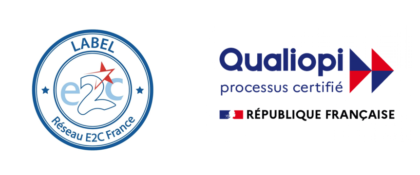 2 logos qualiopi label e2c